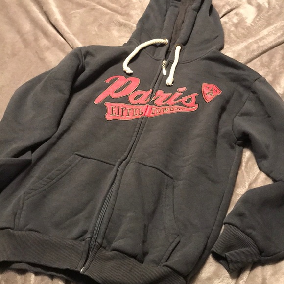Paris Eiffel Tower Zip Up Hoodie - Picture 1 of 5